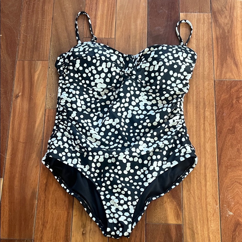 Catalina Black and White Dot One Piece Swimsuit
